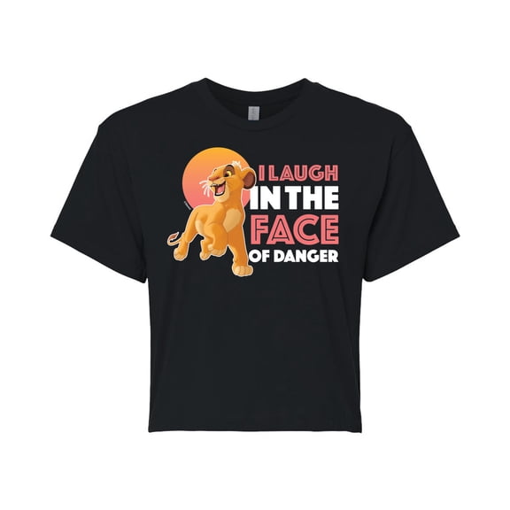 The Lion King - I Laugh In The Face of Danger - Juniors Cropped Pullover Hoodie
