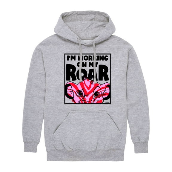 The Lion King - I'm Working On My Roar - Men's Pullover Hooded Fleece Sweatshirt