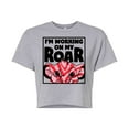thumbnail image 1 of The Lion King - I'm Working on My Roar - Juniors Cropped Pullover Hoodie, 1 of 4