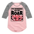 thumbnail image 1 of The Lion King - I'm Working on my Roar - Simba - Toddler & Youth Girls Raglan Graphic T-Shirt, 1 of 5