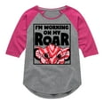 thumbnail image 1 of The Lion King - I'm Working on my Roar - Simba - Toddler & Youth Girls Raglan Graphic T-Shirt, 1 of 5