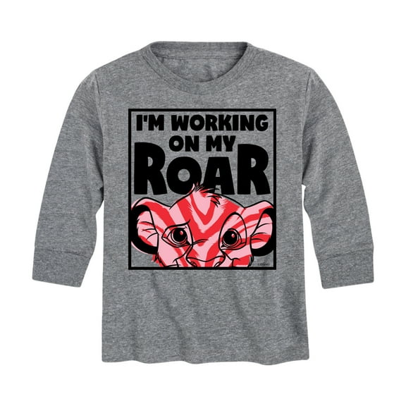 The Lion King - I'm Working on my Roar - Simba - Toddler & Youth Long Sleeve Graphic T-Shirt