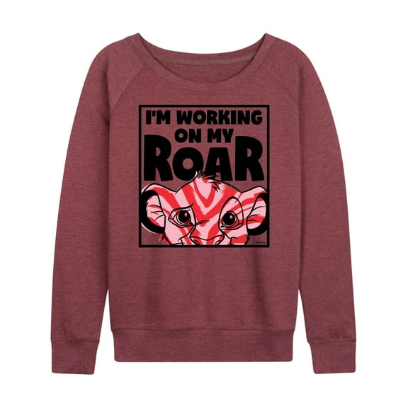 The Lion King - I'm Working on my Roar - Simba - Women's Lightweight French Terry Long Sleeve Shirt