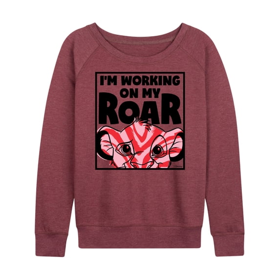 The Lion King - I'm Working on my Roar - Simba - Women's Lightweight French Terry Long Sleeve Shirt