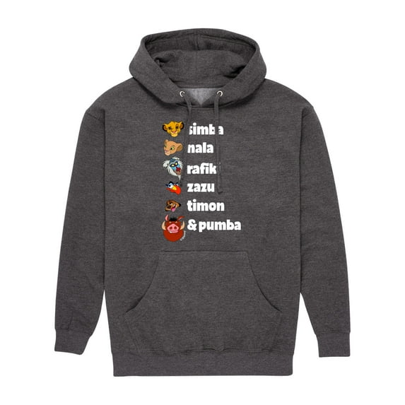 The Lion King - Lion King Characters - Men's Pullover Hooded Fleece Sweatshirt