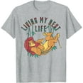 thumbnail image 1 of The Lion King Living My Best Life Simba Text Fill DTG Print Unisex T-Shirt, 1 of 5