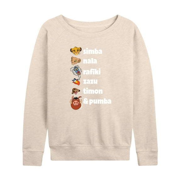 The Lion King - Main Characters - Women's Lightweight French Terry Long Sleeve Shirt