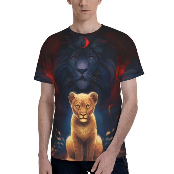 The Lion King Men's T Shirt 3D Graphic Hip Hop Unisex Tees Tops Casual Stylish Crew Neck Short Sleeve