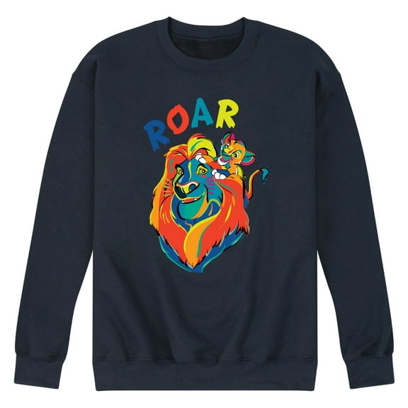 The Lion King - Mufasa & Simba - Roar - Men's Crew Neck Fleece Pullover