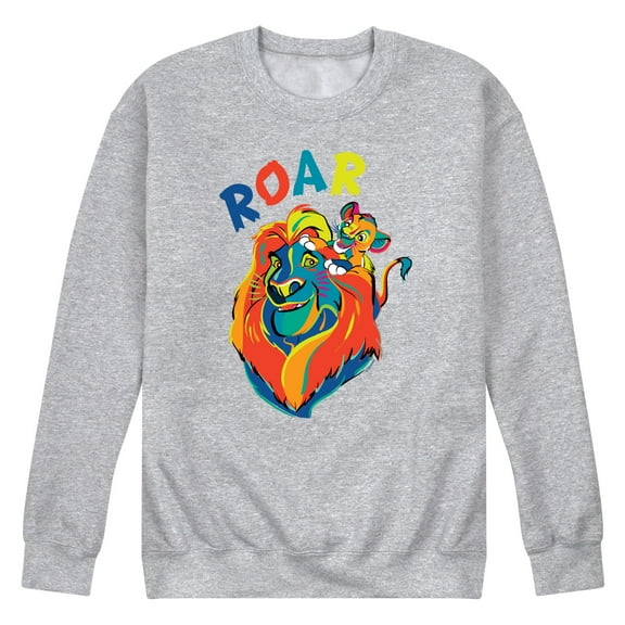 The Lion King - Mufasa & Simba - Roar - Men's Crew Neck Fleece Pullover