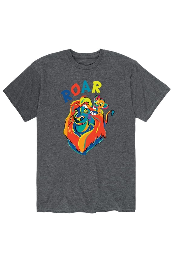 The Lion King - Officially Licensed Simba and Mufasa - Men's Short Sleeve Graphic T-Shirt