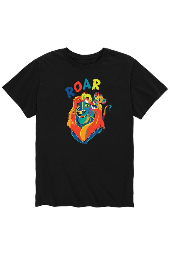 The Lion King - Officially Licensed Simba and Mufasa - Men's Short Sleeve Graphic T-Shirt