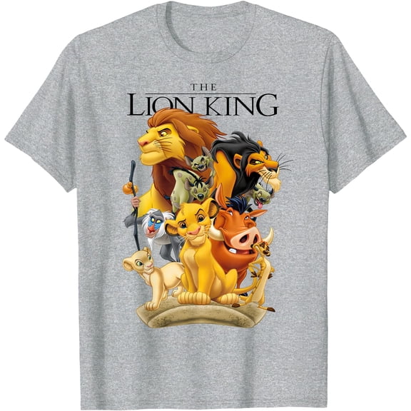 The Lion King Pride Land Characters Group Shot DTG Print Unisex T-Shirt