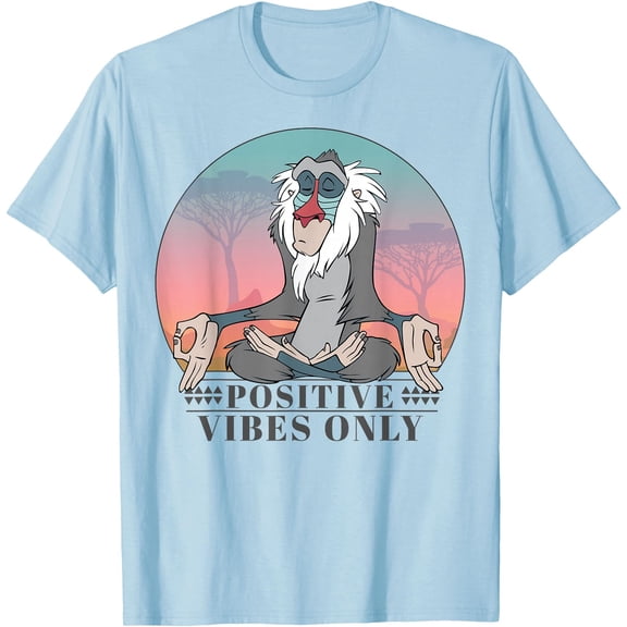 The Lion King Rafiki Positive Vibes Only Vintage DTG Print Unisex T-Shirt