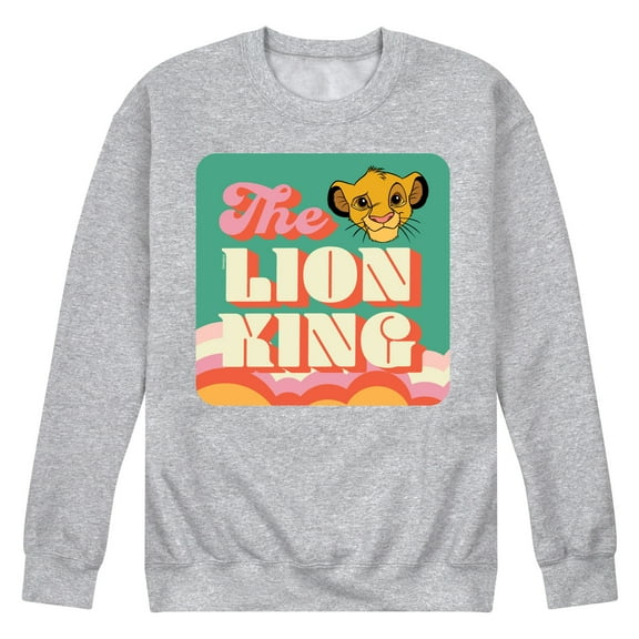 The Lion King - Retro Styled - Simba - Men's Crew Neck Fleece Pullover