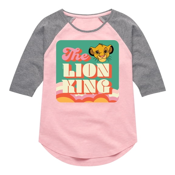 The Lion King - Retro Styled - Simba - Toddler & Youth Girls Raglan Graphic T-Shirt