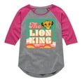 thumbnail image 1 of The Lion King - Retro Styled - Simba - Toddler & Youth Girls Raglan Graphic T-Shirt, 1 of 5