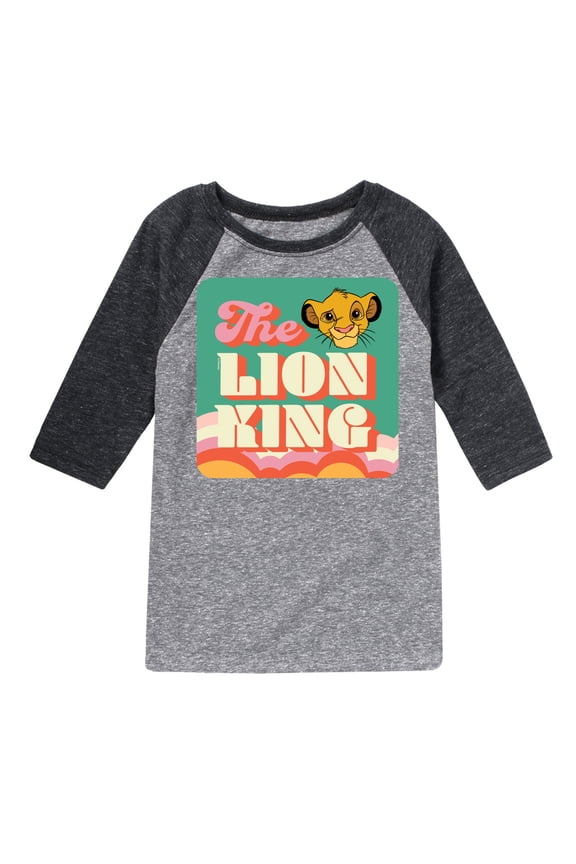 The Lion King - Retro Styled - Simba - Toddler & Youth Raglan Graphic T-Shirt