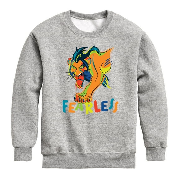 The Lion King - Scar - Fearless - Toddler & Youth Crewneck Fleece Sweatshirt