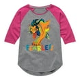 thumbnail image 1 of The Lion King - Scar - Fearless - Toddler & Youth Girls Raglan Graphic T-Shirt, 1 of 5