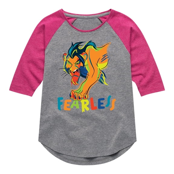 The Lion King - Scar - Fearless - Toddler & Youth Girls Raglan Graphic T-Shirt