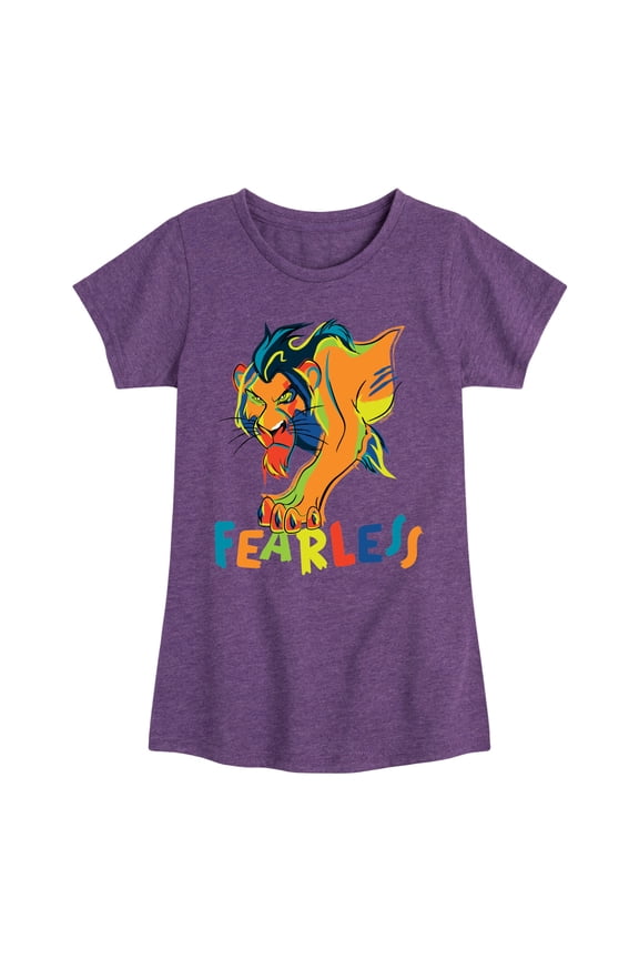 The Lion King - Scar - Fearless - Toddler & Youth Girls Short Sleeve Graphic T-Shirt