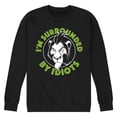 thumbnail image 1 of The Lion King - Scar - I'm Surrounded by Idiots - Men's Crew Neck Fleece Pullover, 1 of 4