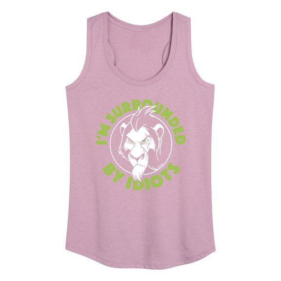 The Lion King - Scar - I'm Surrounded by Idiots - Women's Racerback Tank Top
