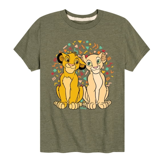 The Lion King - Simba And Nala - Youth Boys Short Sleeve Graphic T-Shirt