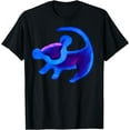 thumbnail image 1 of The Lion King Simba Cave Painting Blue Hue DTG Print Unisex T-Shirt,Black Color,Size YL, 1 of 5