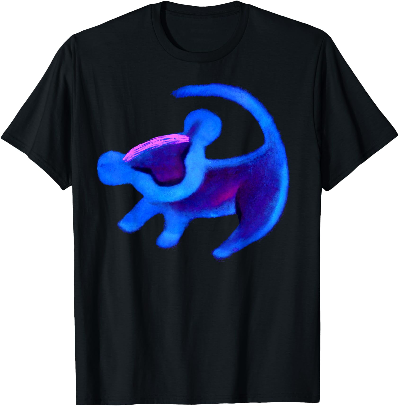 The Lion King Simba Cave Painting Blue Hue DTG Print Unisex T-Shirt ...