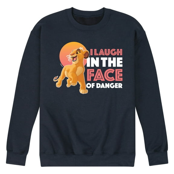 The Lion King - Simba - I Laugh in the Face of Danger - Men's Crew Neck Fleece Pullover