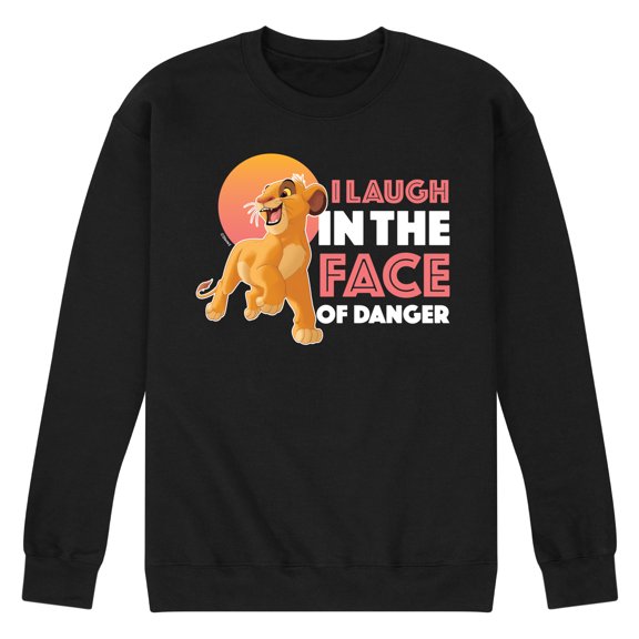 The Lion King - Simba - I Laugh in the Face of Danger - Men's Crew Neck Fleece Pullover