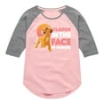 thumbnail image 1 of The Lion King - Simba - I Laugh in the Face of Danger - Toddler & Youth Girls Raglan Graphic T-Shirt, 1 of 4