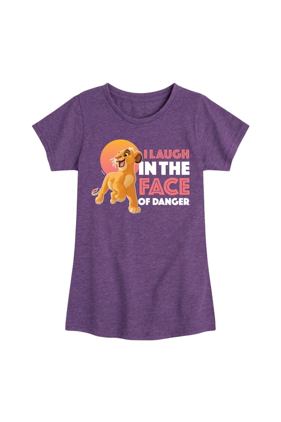 The Lion King - Simba - I Laugh in the Face of Danger - Toddler & Youth Girls Short Sleeve Graphic T-Shirt