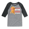 thumbnail image 1 of The Lion King - Simba - I Laugh in the Face of Danger - Toddler & Youth Raglan Graphic T-Shirt, 1 of 5