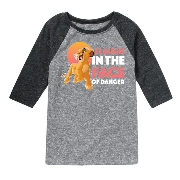 The Lion King - Simba - I Laugh in the Face of Danger - Toddler & Youth Raglan Graphic T-Shirt