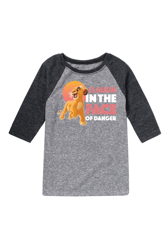 The Lion King - Simba - I Laugh in the Face of Danger - Toddler & Youth Raglan Graphic T-Shirt