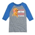 thumbnail image 1 of The Lion King - Simba - I Laugh in the Face of Danger - Toddler & Youth Raglan Graphic T-Shirt, 1 of 4
