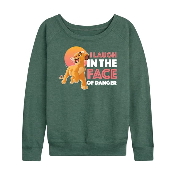 The Lion King - Simba - I Laugh in the Face of Danger - Women's Lightweight French Terry Long Sleeve Shirt