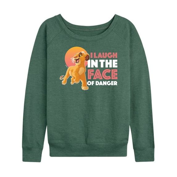 The Lion King - Simba - I Laugh in the Face of Danger - Women's Lightweight French Terry Long Sleeve Shirt