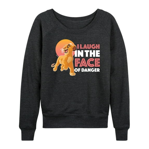 The Lion King - Simba - I Laugh in the Face of Danger - Women's Lightweight French Terry Long Sleeve Shirt