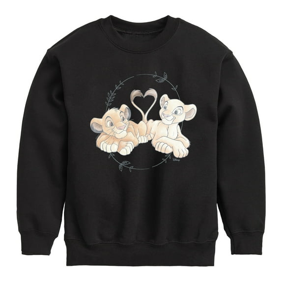 The Lion King - Simba Nala Heart - Toddler & Youth Crewneck Fleece Sweatshirt