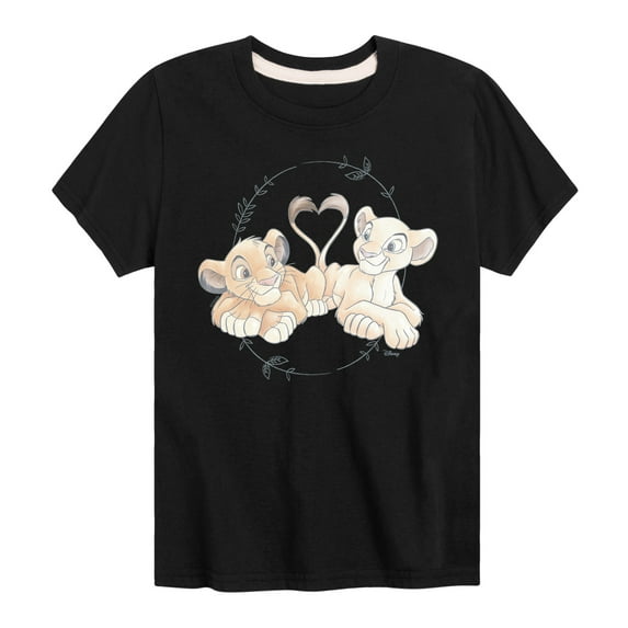 The Lion King - Simba Nala Heart - Toddler & Youth Short Sleeve Graphic T-Shirt