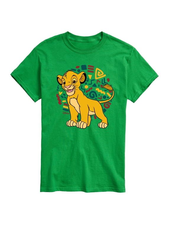 - Simba Pattern Men's Short Sleeve Graphic T-Shirt