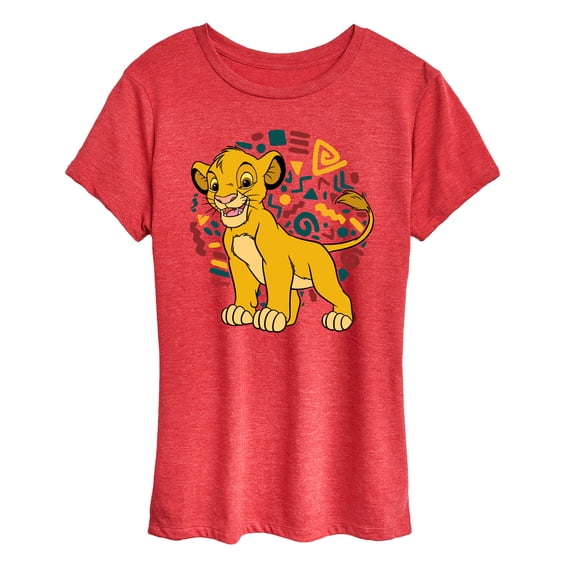 The Lion King - Simba Pattern Short Sleeve Graphic T-Shirt