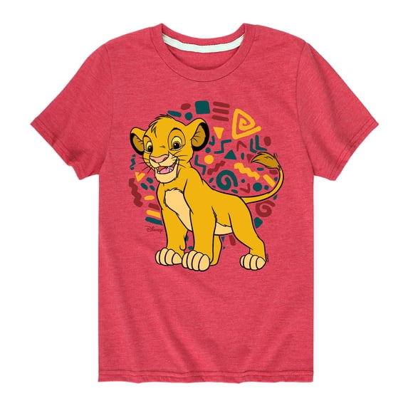 The Lion King - Simba Pattern Short Sleeve Graphic T-Shirt