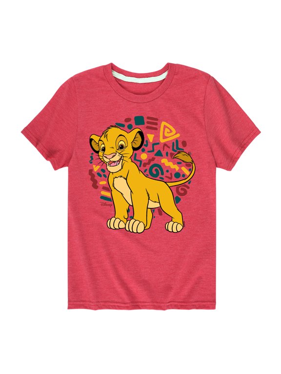 - Simba Pattern Boys' Short Sleeve Graphic T-Shirt