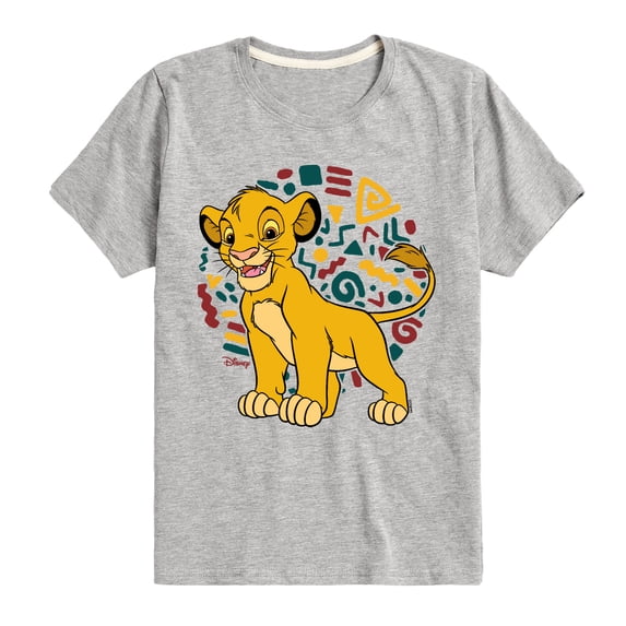 The Lion King - Simba Pattern Short Sleeve Graphic T-Shirt