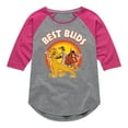 thumbnail image 1 of The Lion King - Simba, Pumbaa, & Timon Best Buds - Toddler & Youth Girls Raglan Graphic T-Shirt, 1 of 5